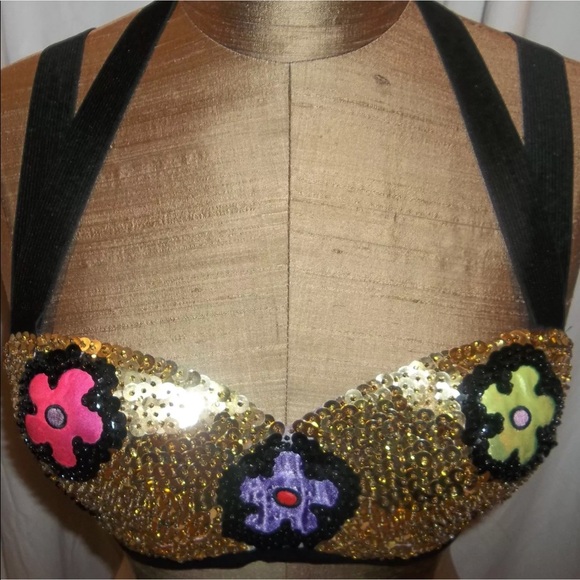 Dana Deatherage Vintage GoGo Belly Dancer Bra M - Picture 6 of 8